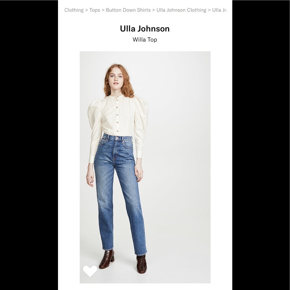NWOT Ulla Johnson Willa Top White Cotton